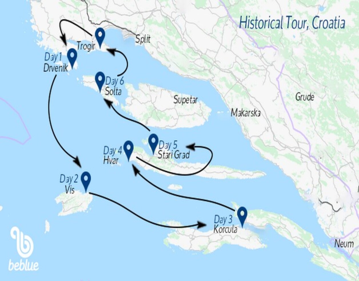 Historical route: Split and Croatia - ID 419