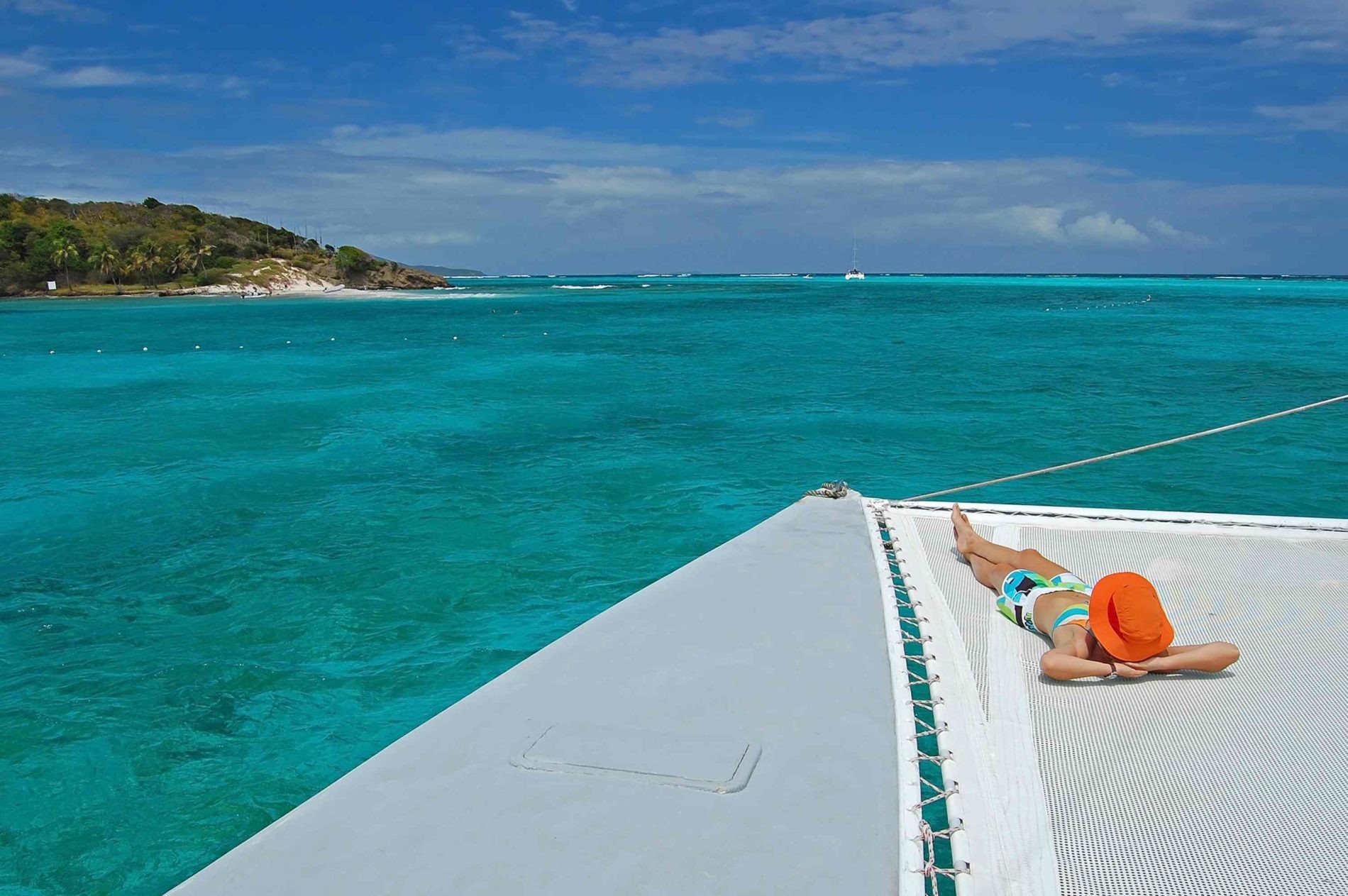 Saint-Martin and British Virgin Islands in catamaran
