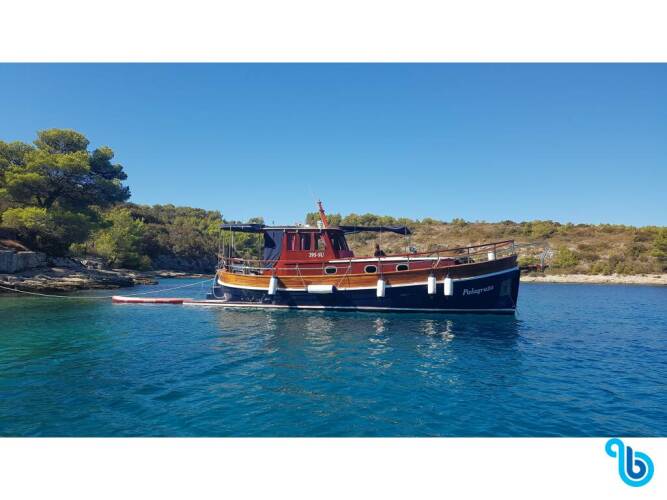 Classsic dalmatian boat Palagruža
