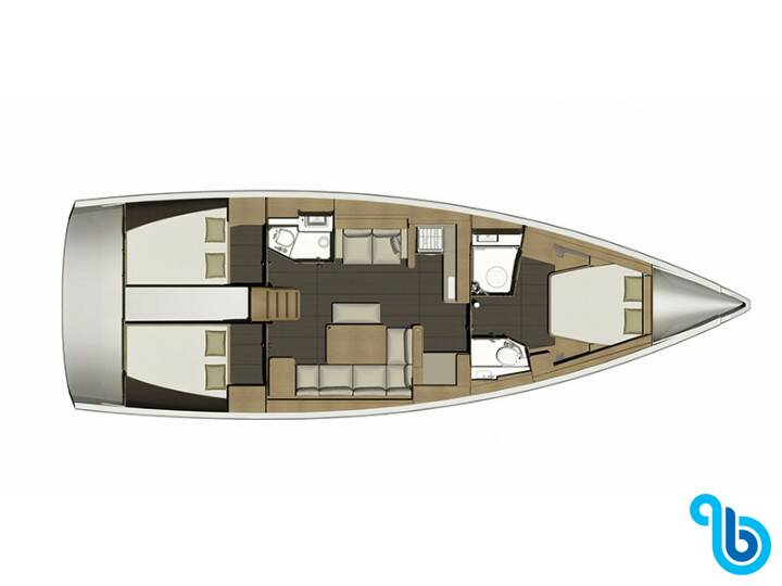 Dufour 460 GL, Aria