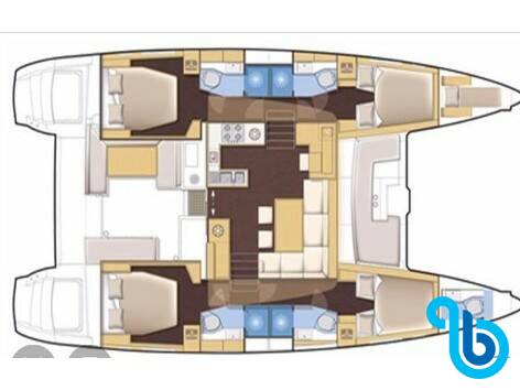 Lagoon 450  Flybridge, Fornes