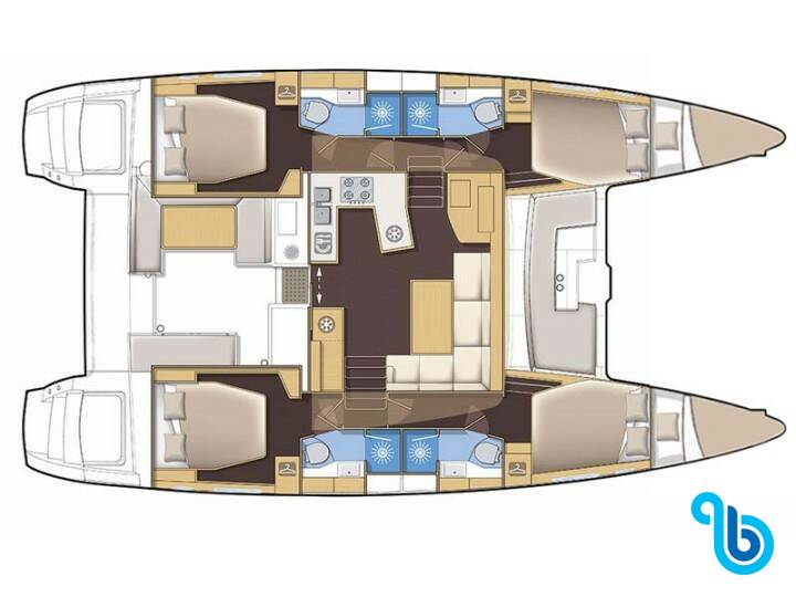 Lagoon 450  Flybridge, EVI (2 generators, air condition 71.000 BTU, water maker, 2 SUP free of charge)