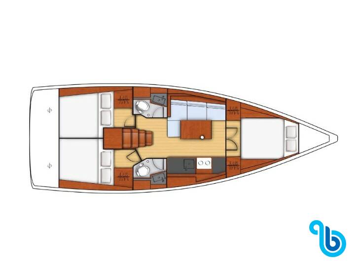 Oceanis 38.1, Meli - Comfort line