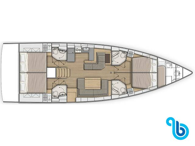 Oceanis 51.1, LIVING IN