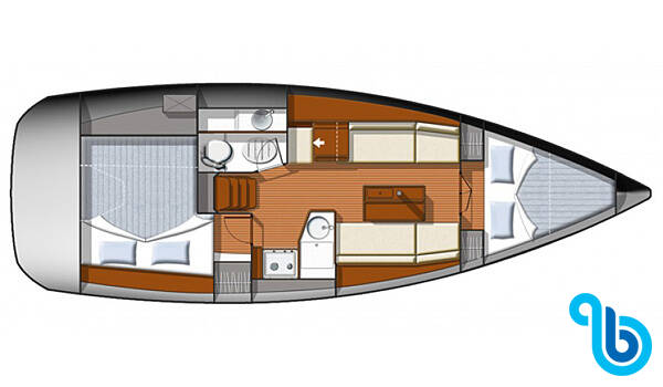 Sun Odyssey 33i, Cosma