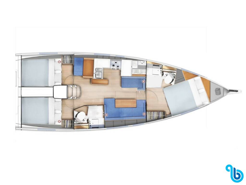 Sun Odyssey 410, Teti